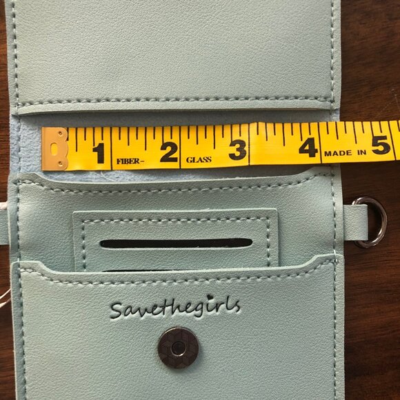 Save the Girls Touchscreen Crossbody Phone Purse "Colorado" Arctic Blue NWT - Picture 8 of 9
